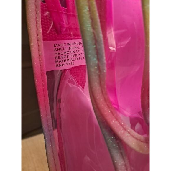 Pink Plastic Back Pack . - Picture 2 of 5